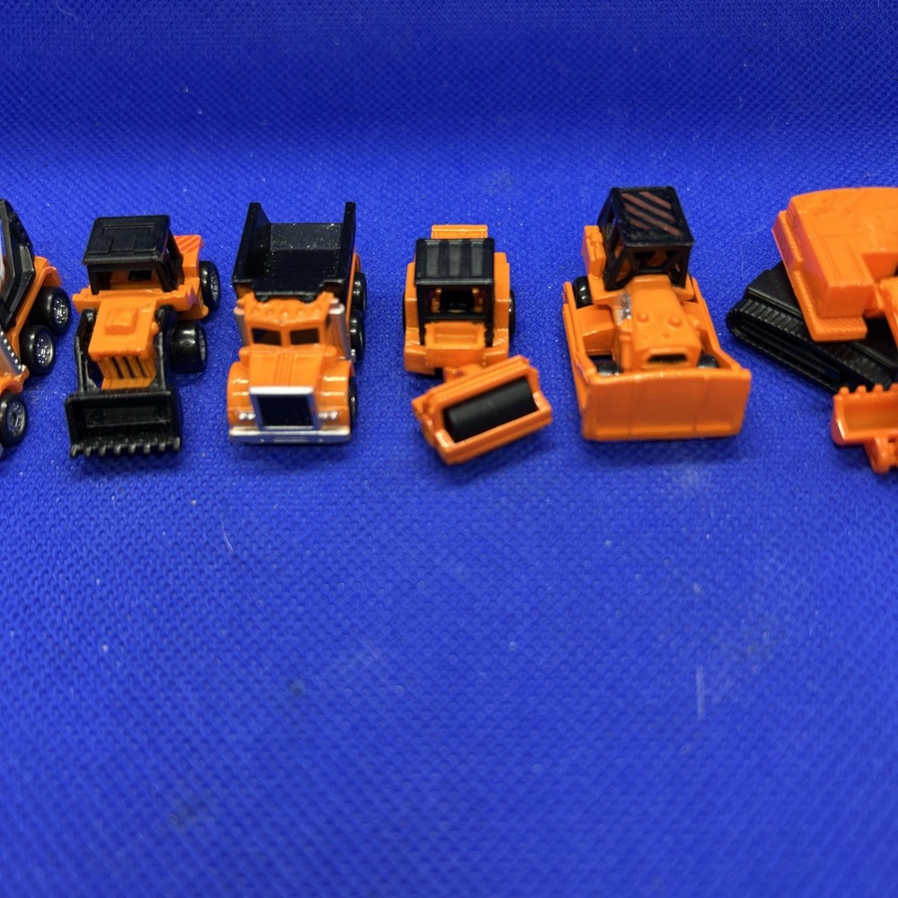 Micro Machines Construction Lot - Bulldozer Cement Tow Roller Excavator Loader