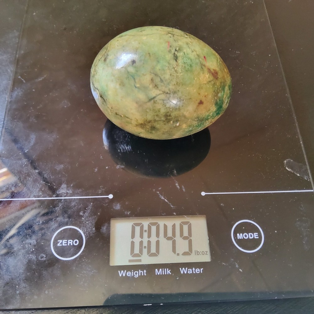 Vintage Green Blue Granite Marble Stone Egg