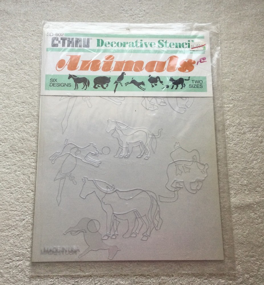 C-THRU DECORATIVE STENCILS..ANIMALS & CHRISTMAS-3 Sets