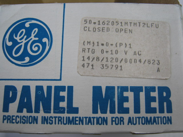 GENERAL ELECTRIC RECTIFIER TYPE PANEL METER TYPE D0-91