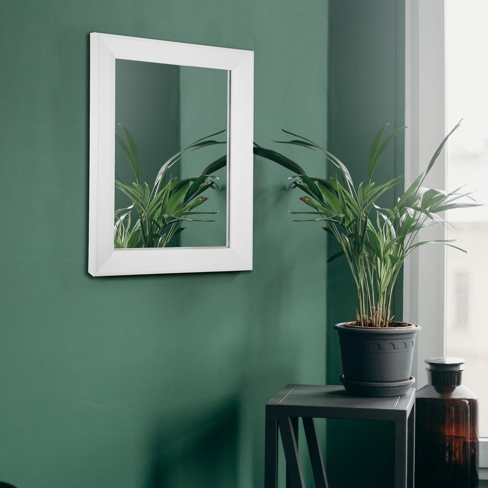 Rectangular Wall Mirror 12" x 16" Beveled Framed Mirror Bathroom Bedroom