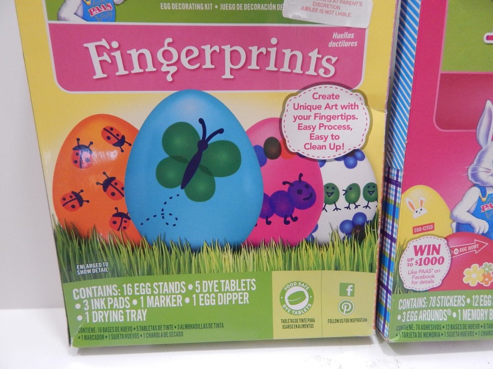 Lot of Easter Egg PAAS Kits Classic & Fingerprints