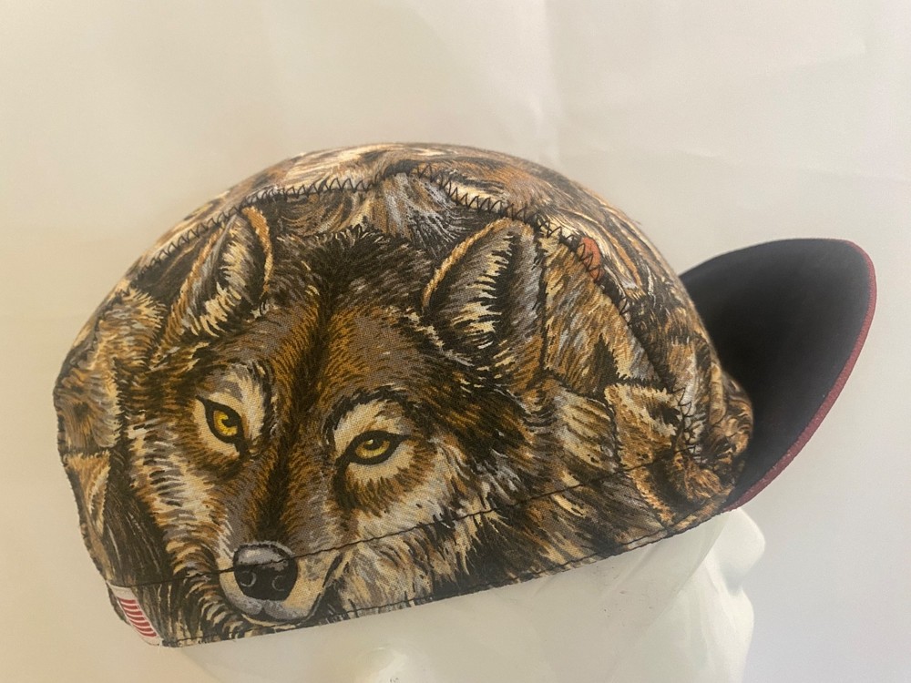 cycling cap WOLF PACK handmade in USA