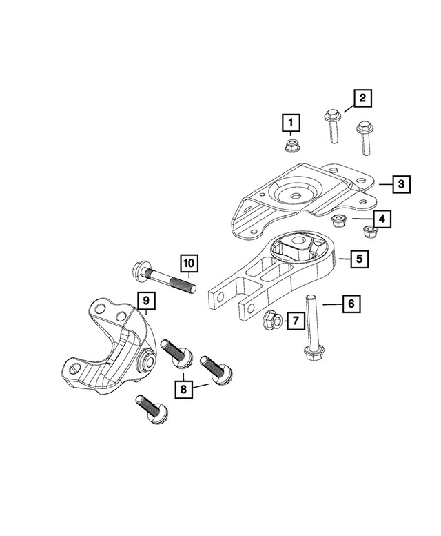 Genuine Mopar Transmission Mount Isolator 68224909AD