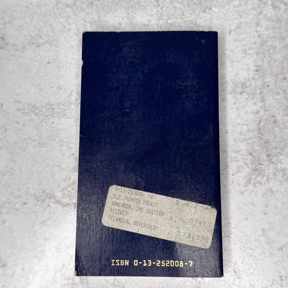 Electronics Pocket Handbook Second Edition Daniel L Metzger Technical Reference