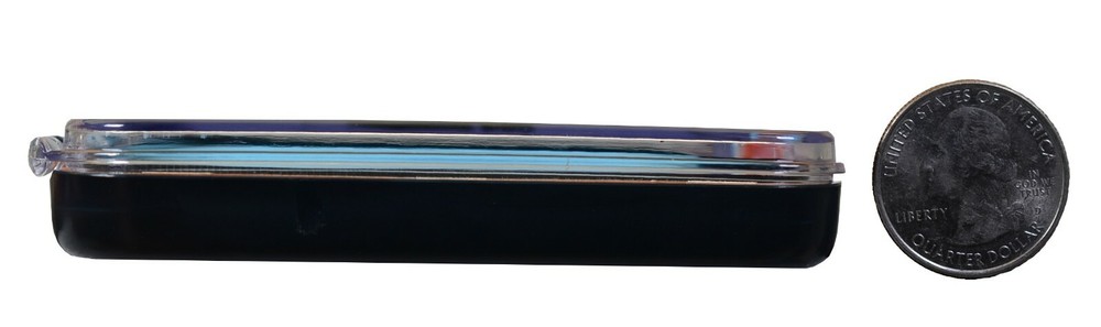 Thin Single Sided Fly Box, Silicone insert, Waterproof & Compact, Midges, Dry