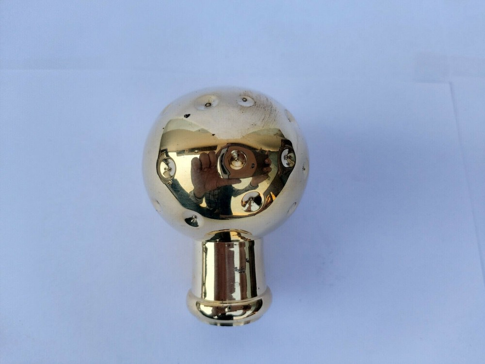 Vintage Style Brass Designer Knob Head Handle Walking Stick Only Handle