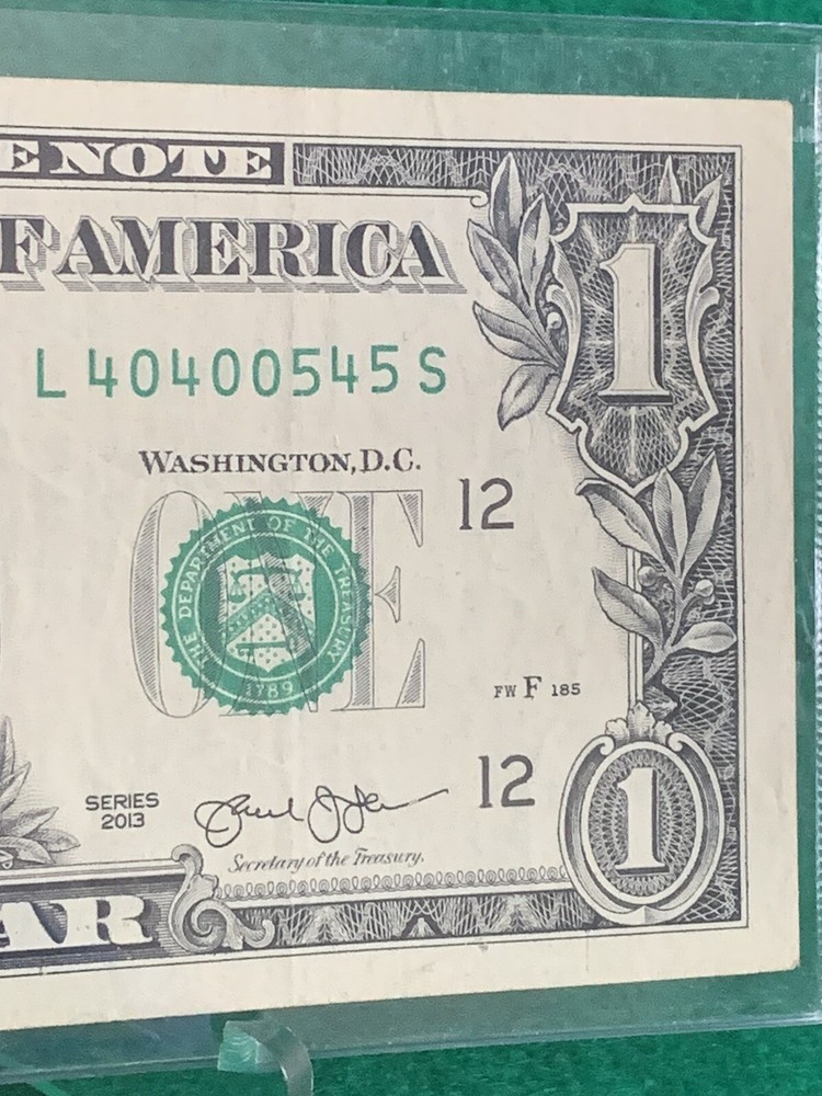 $1 One Dollar Trinary Note Series 2013 (L 40400545 S)
