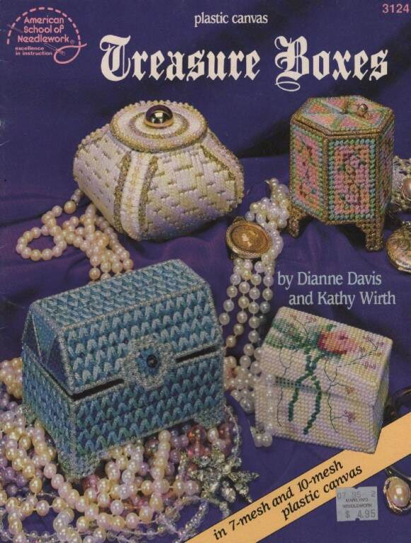 OOP!!! PLASTIC CANVAS TREASURE BOXES 9 DESIGNS