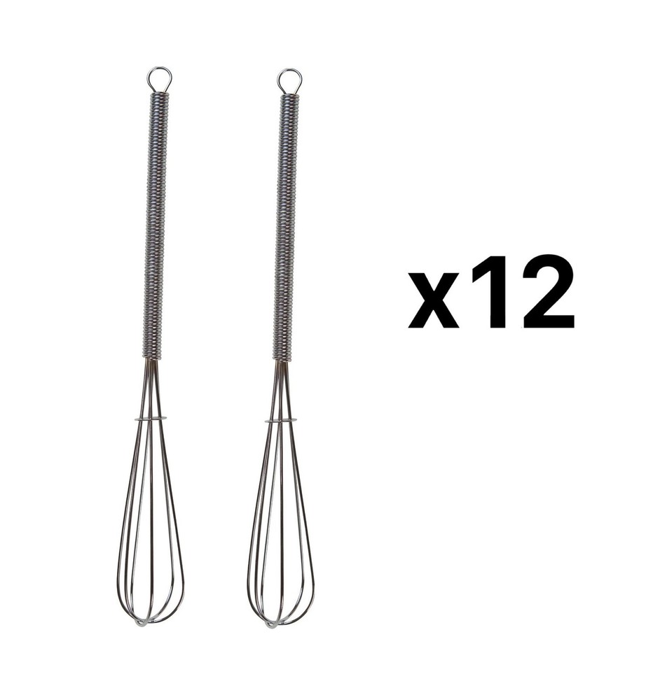 Fox Run Set of 2 Chrome 7-Inch Mini Whisks (12-Pack)