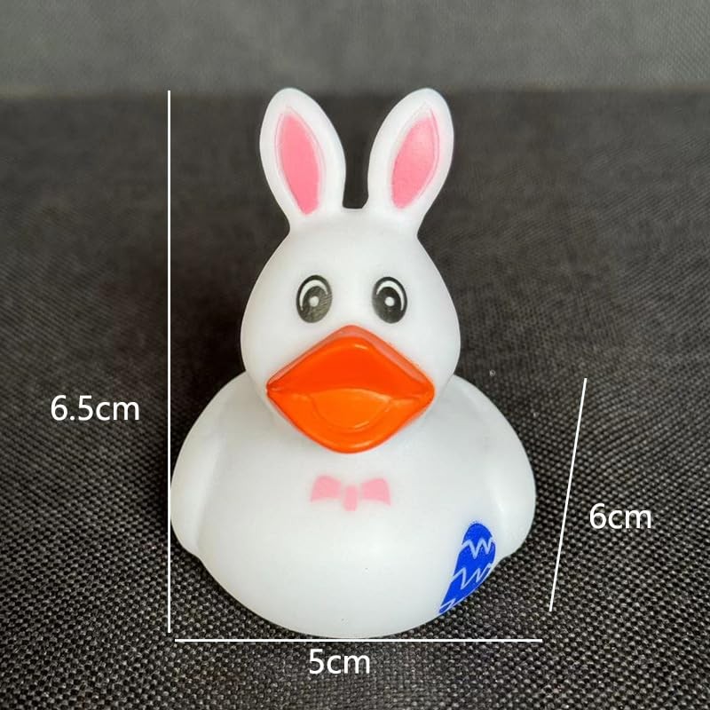 12 Pcs Easter Duck Assortment Rubber Toy Duckies for