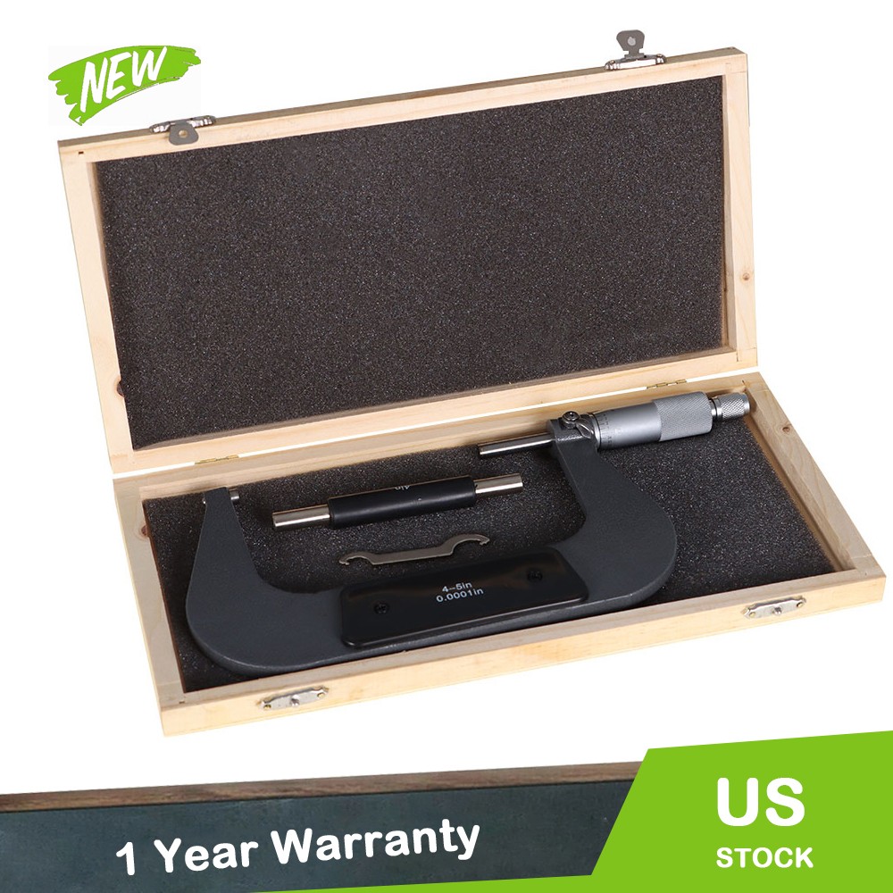 4-5" .0001" Carbide Tipped Precision Micrometer - Outside Micrometer