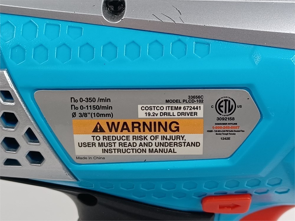 Channel Lock 19.2v Drill Driver Clean DRILL, BATTERY, Charger & Box.