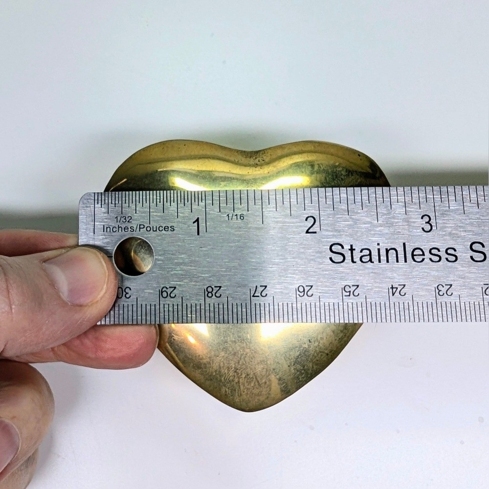 Brass Heart Shaped Trinket Dish