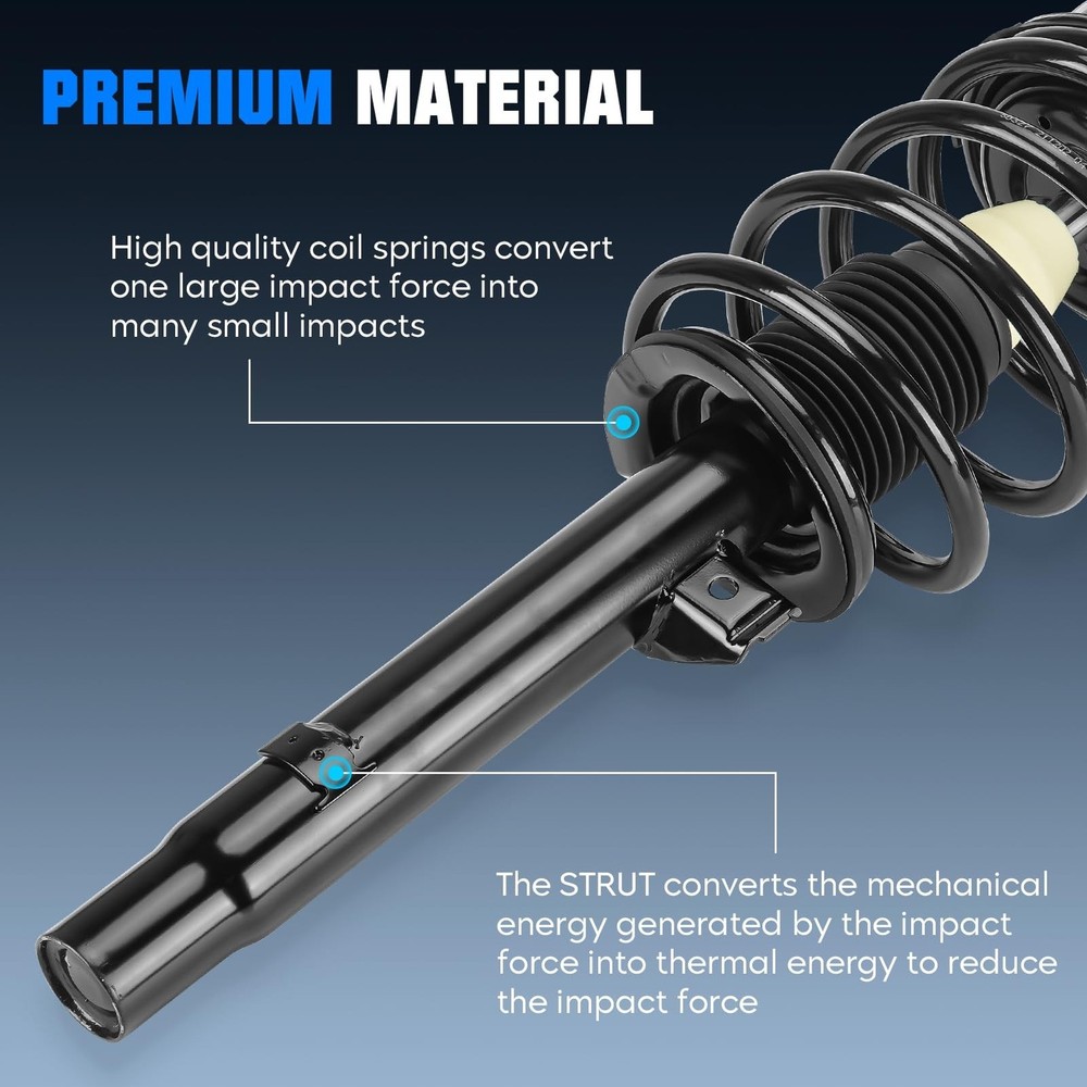 Front Complete Coil Spring Strut Assembly Shock Absorber Compatible with BMW ...
