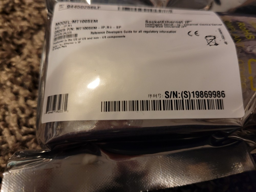 Multi-Tech MT100SEM-L-IP.R1-SP Network Modules Serial-to-Ethernet IP Device