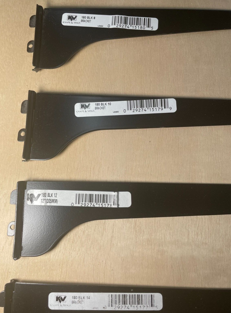 KV 180 12" BLACK Single Single Track Bracket