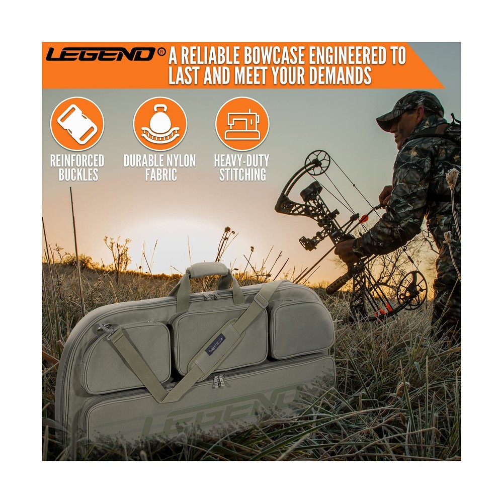 LEGEND Alpha Compound Bow Case - Securely Fits MTM Ultra Compact Arrow Cases ...