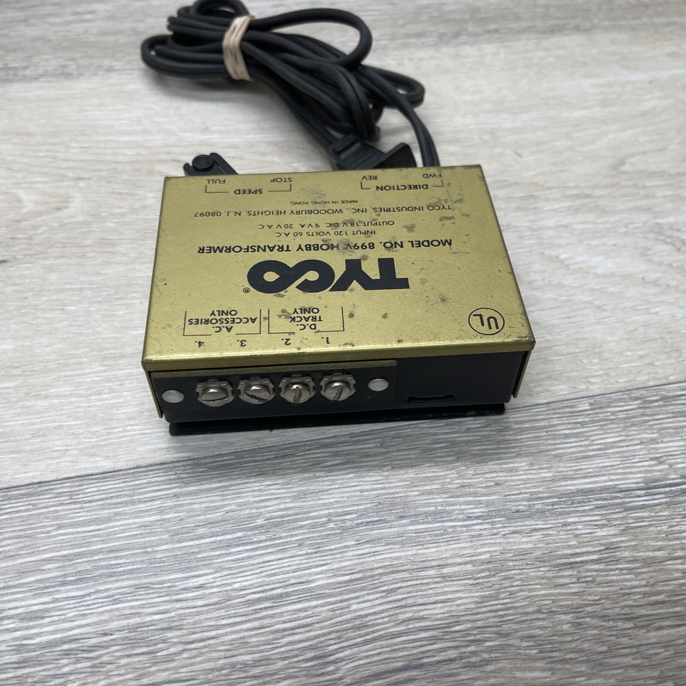 Tyco Train Power Pack Transformer Model 899V Untested