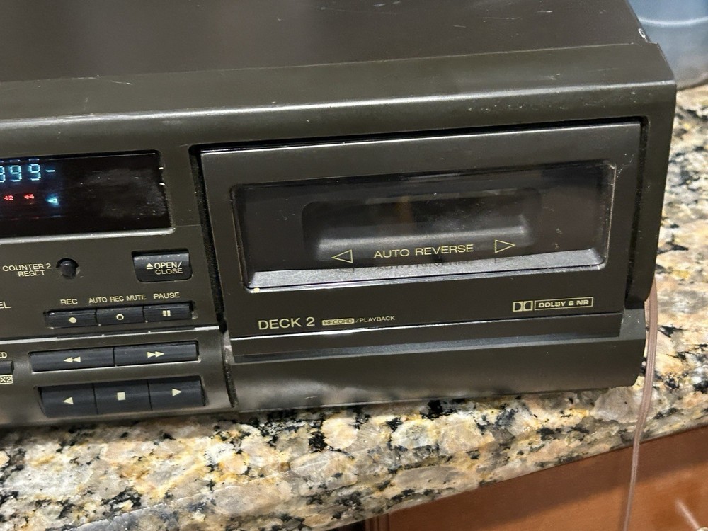 Vintage Technics Dual Double Cassette Deck Tape Player READ VIDEO