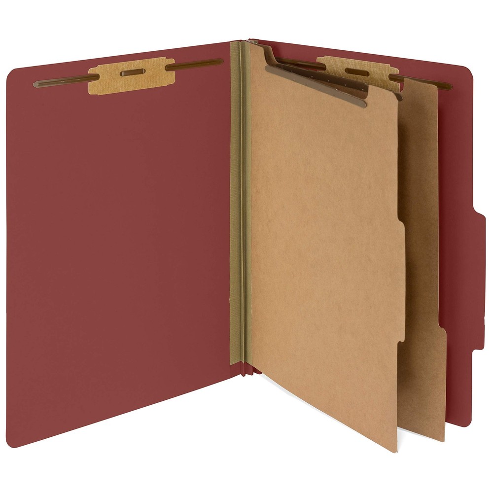 10 Red Classification Folders - 2 Divider - 2 Inch Tyvek Expansions - Durable...