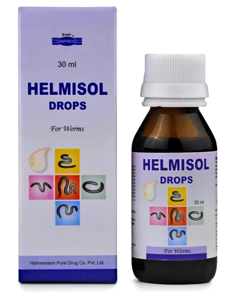 Hapdco Helmisol Drops use for Worms Especially with Constipation 30ml