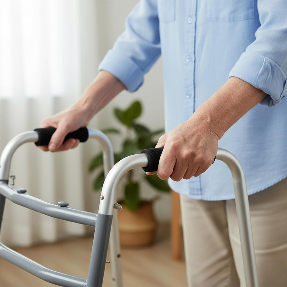 Walker Handle Cushions, Padded Hand Covers, Washable Crutches Padding Pads, W...