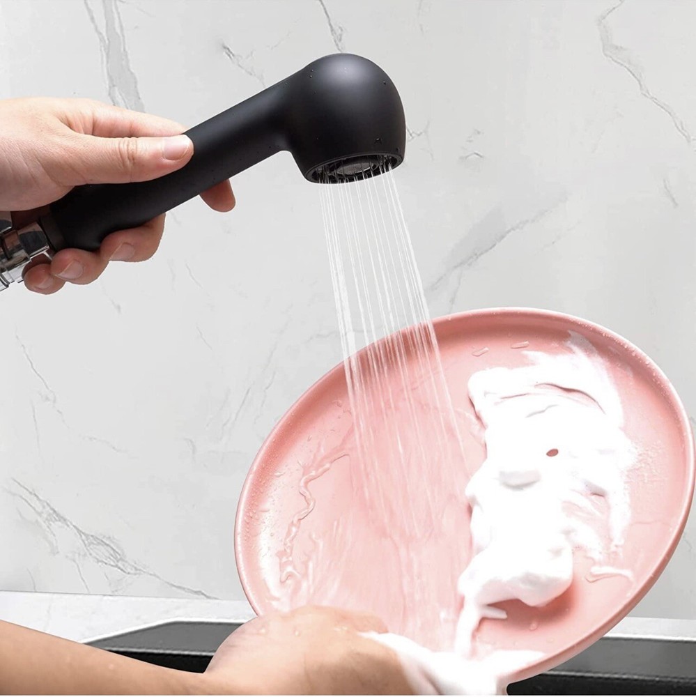 RV Kitchen Sink Faucet Spray Head Pull Down Out Nozzle Sprayer Replacement Black