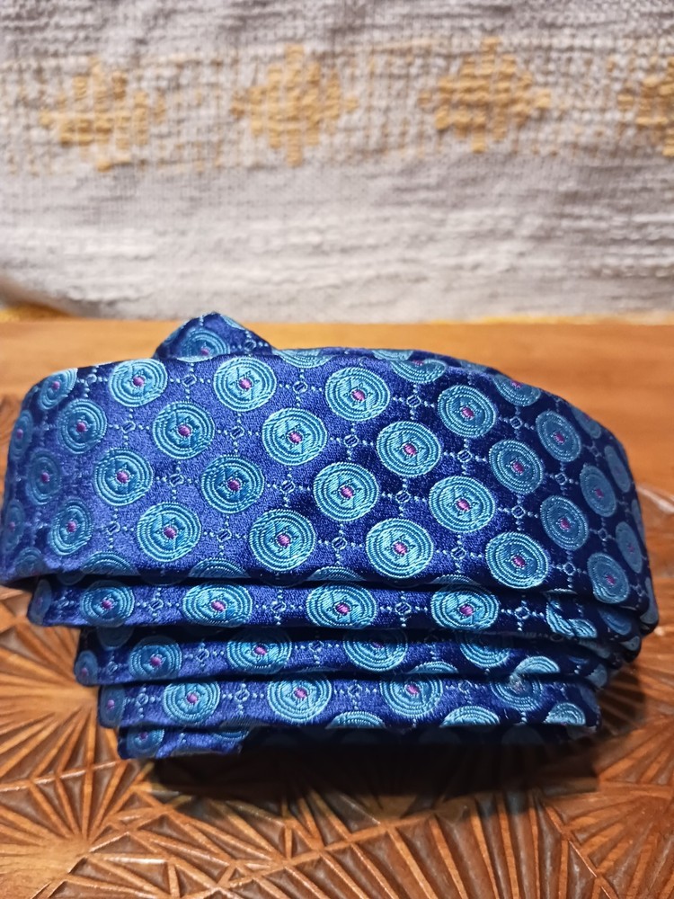Ted Baker Geometric Printed Blue Tie