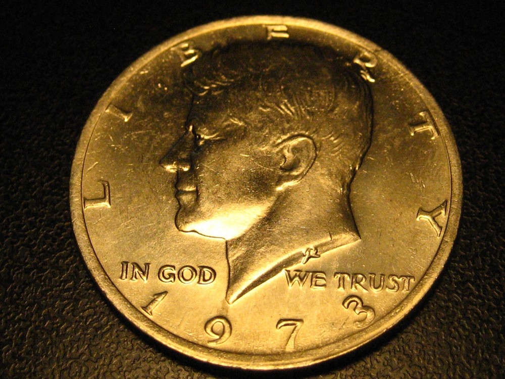 1973-P Kennedy Head Half Dollar BU