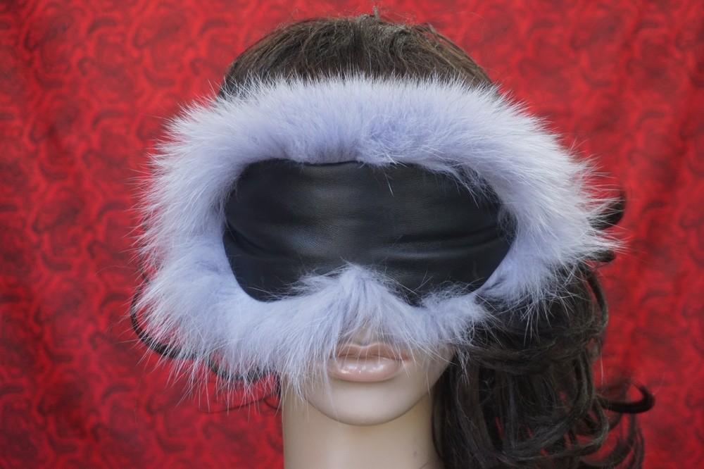 Lilac Fox Fur Sleep Mask Blindfold