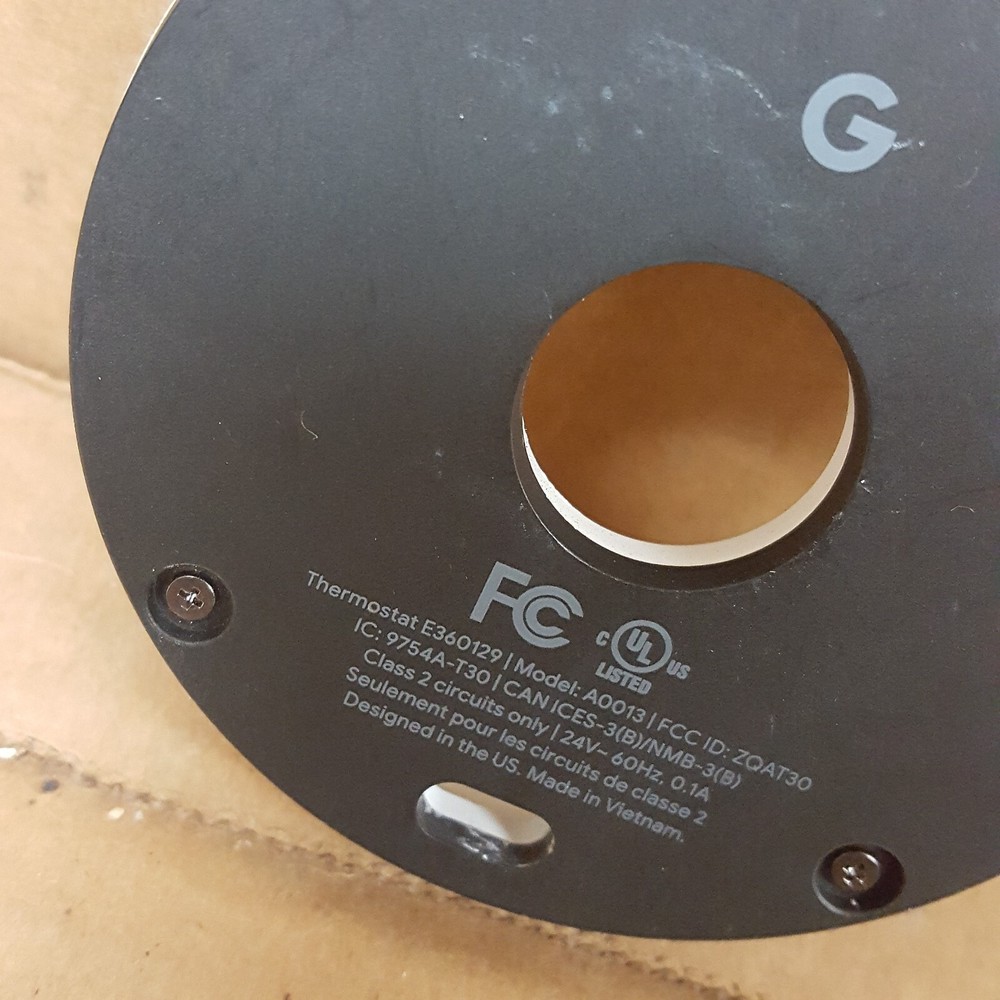 Google Nest Learning Thermostat Wire Base 3rd Generation A0013 - USED - Working