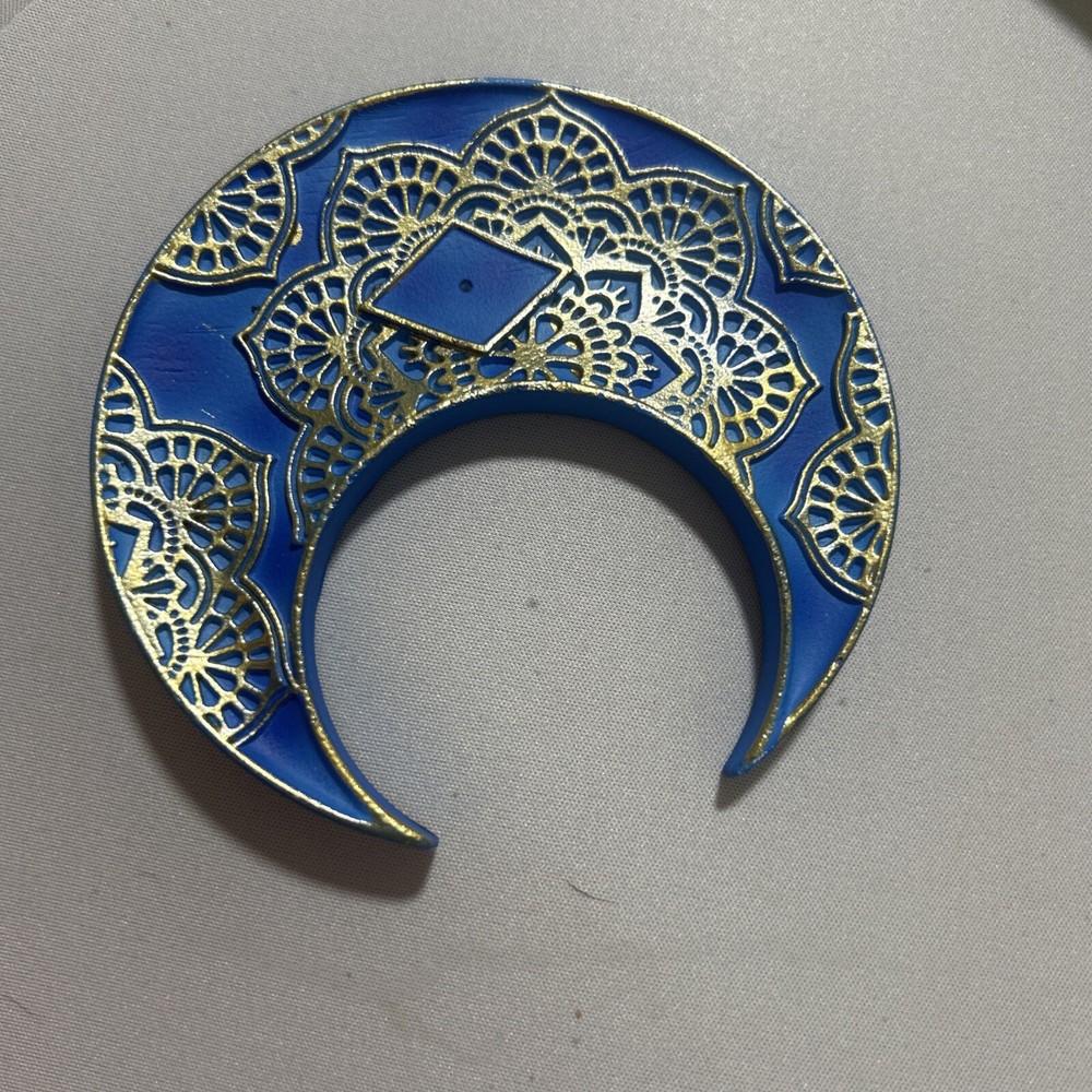 Blue Boho Moon Incense Sticks Holder
