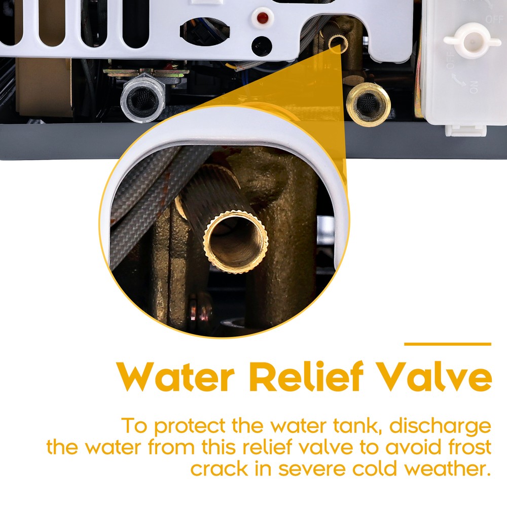 Portable LPG Propane Gas 6L Hot Water Heater Tankless Instant Boiler Outdoor RV