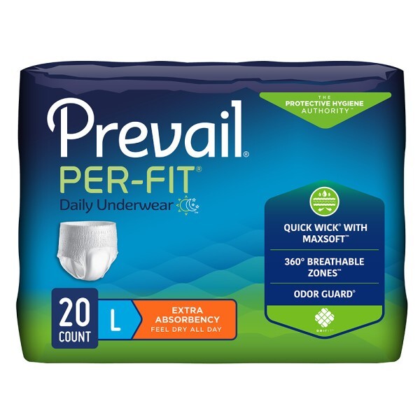 Per-Fit Protective Underwear ''Large, 44 - 58 , 20 Count'' VALUE PACK  8 PACK