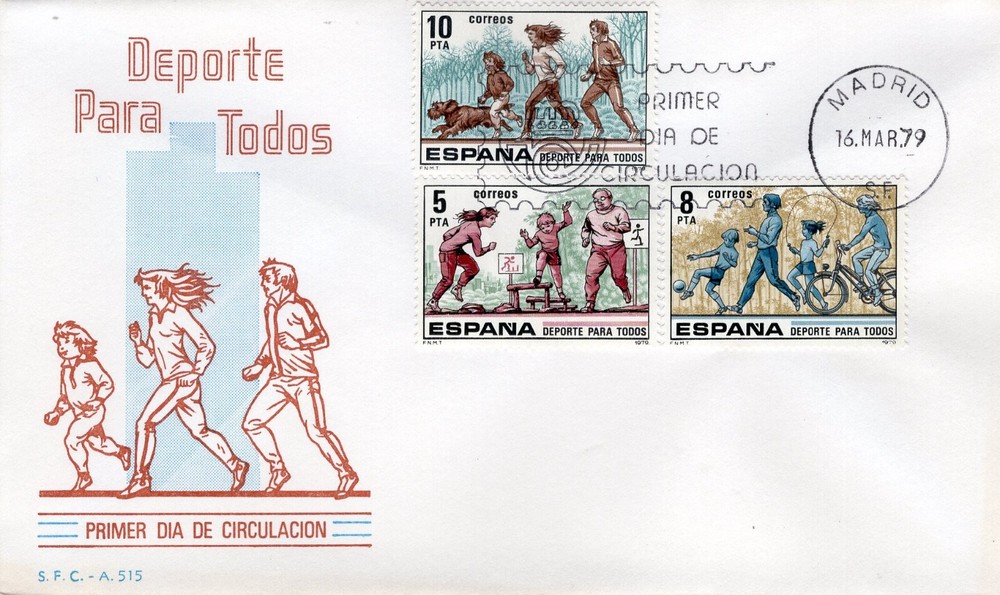 SPAIN  1979 Sports FDC4167