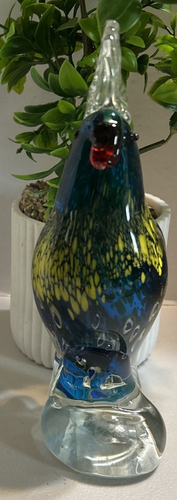 Geo Glass Parrot Figurine