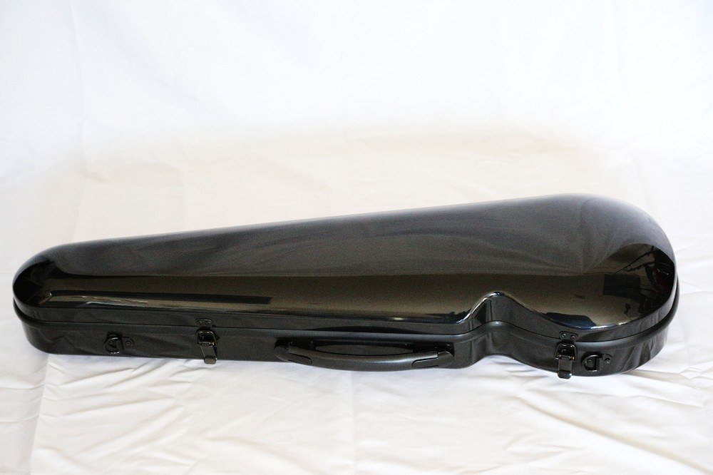 Full Size Scratchless Carbon-Like Combo Violin Case 4/4-Black, New Design