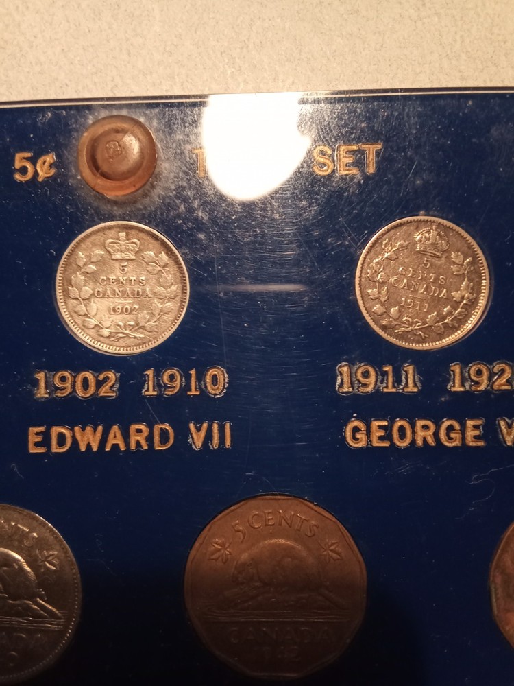 Canadian 5 Cent Type Set