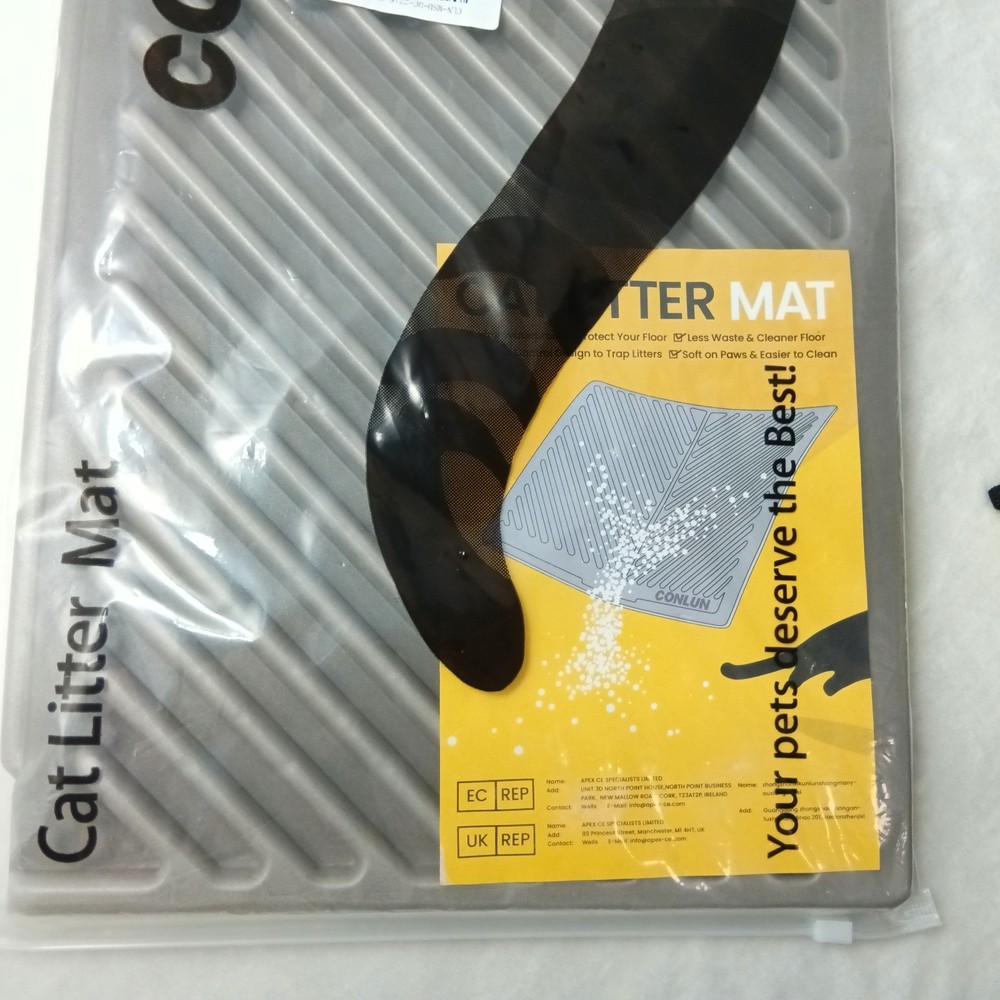 Litter Cat Mat Waterproof Trapping Silicone Large Mat, Layer Double for Box