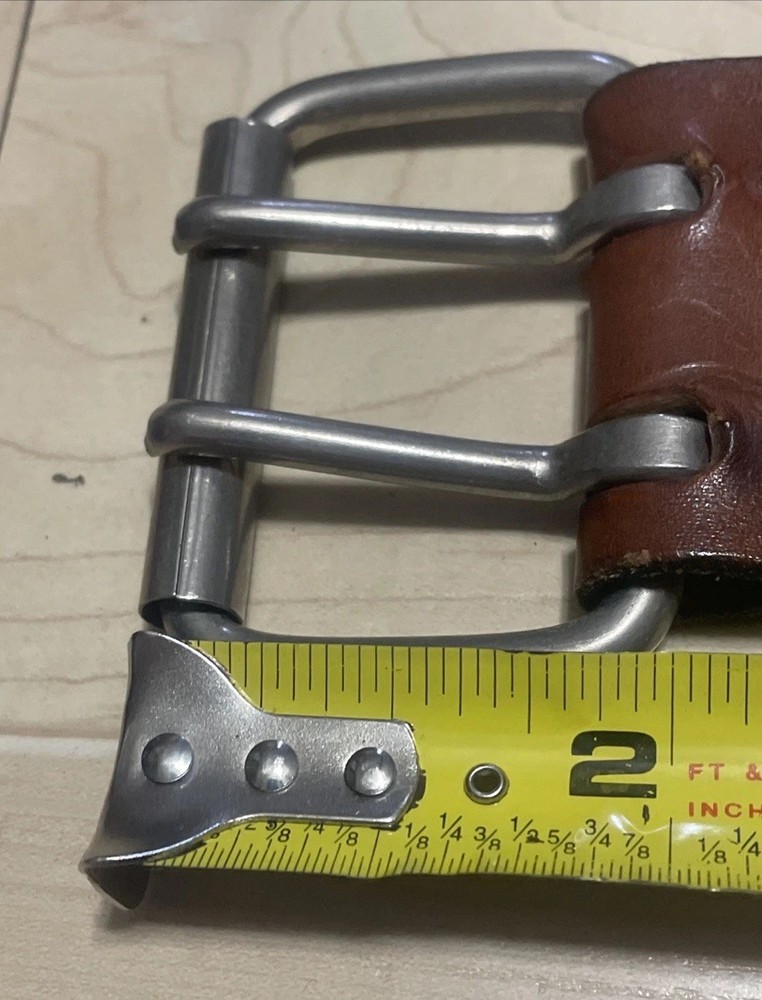 Belt Thick Heavy Leather Weight Lifting SizeLarge ”ROBERT”