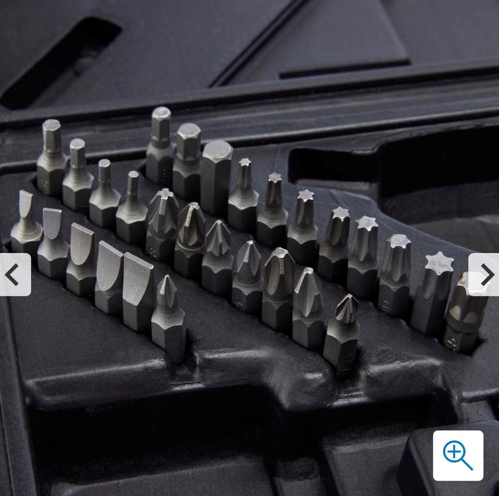 Improvements Cordless Drill with 44-piece Accessory Set & Storage Case -black