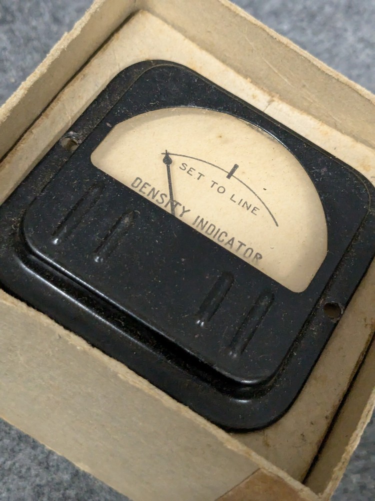 Vintage Density Indicator Panel Guage - Made in USA