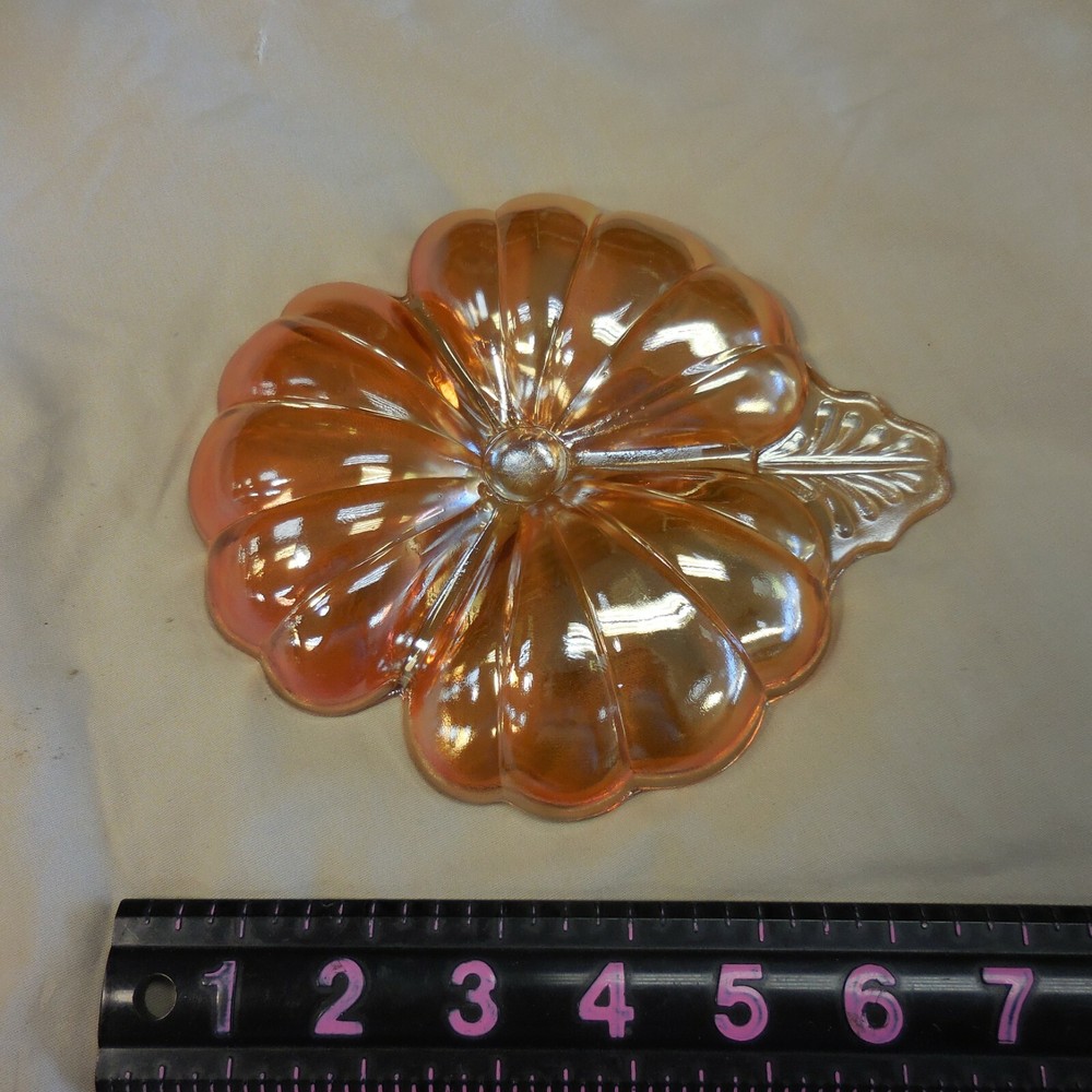 Vintage Orange Carnival Glass Candy/nut Dish