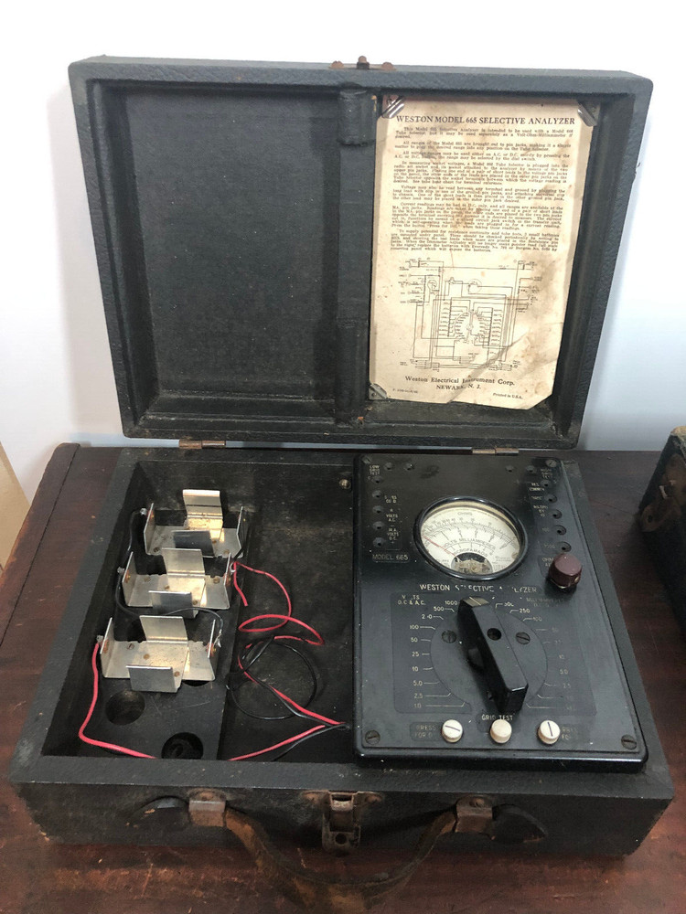 Vintage Weston Selective Analyzer Model 665 and Case