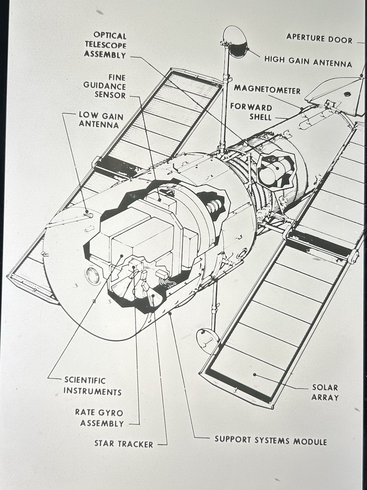 1978 NASA KSC Shuttle Space Telescope Satellite Presentation Transparency-160