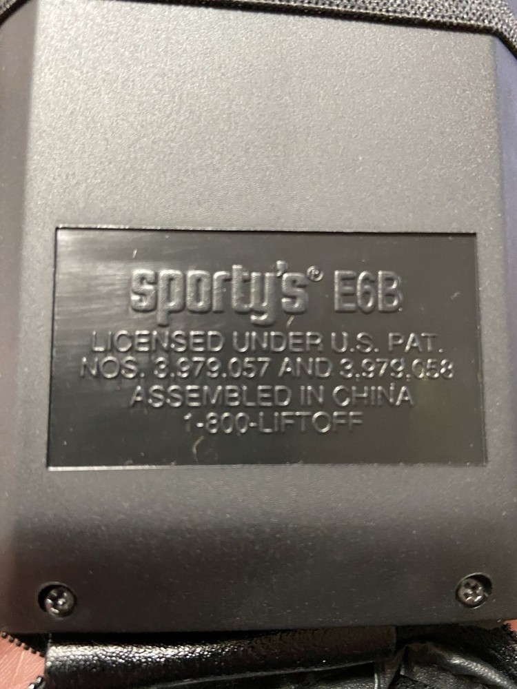 Vintage Sporty's E6B Electronic Flight Computer NIB Case, Card, Manual