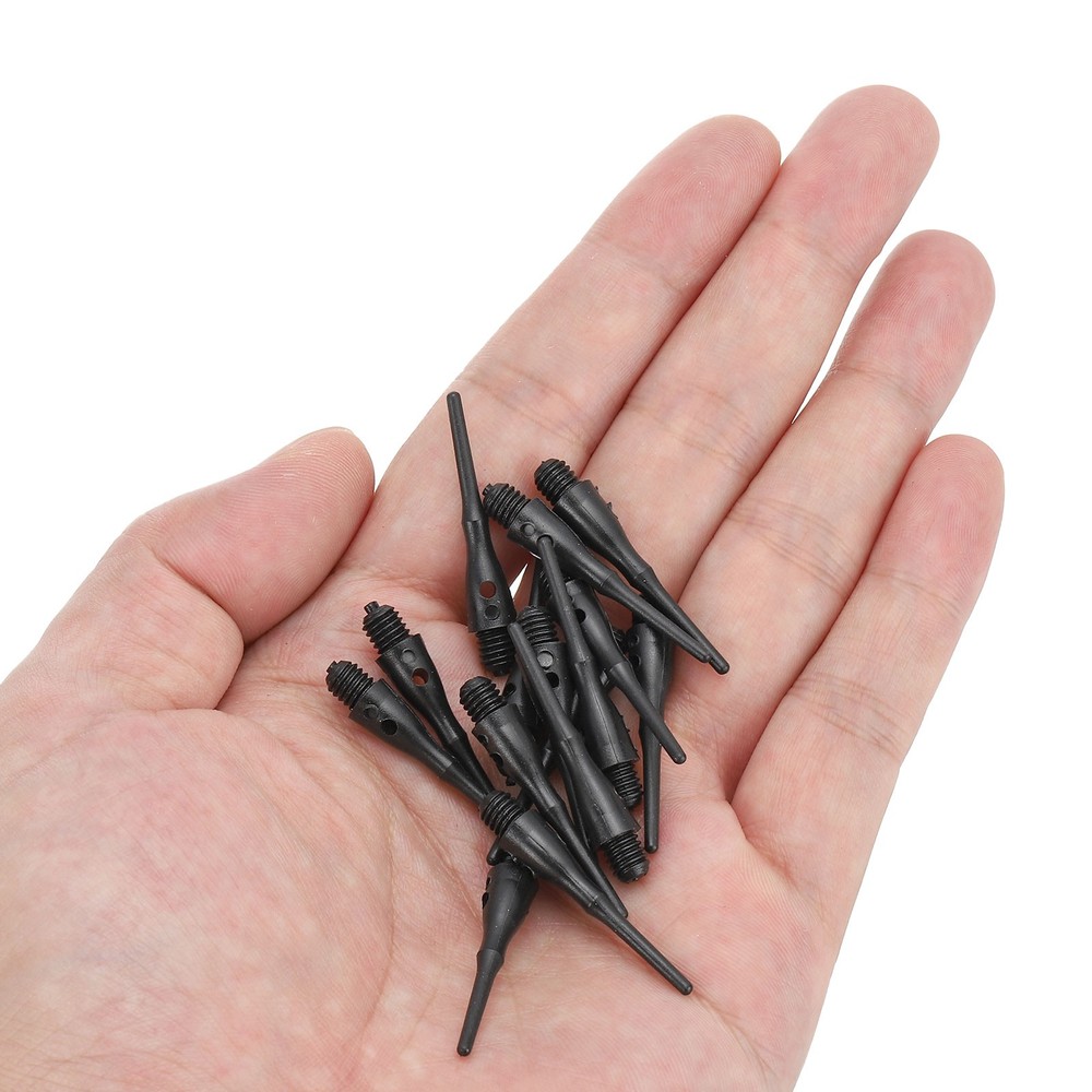 90Pcs 2BA Thread Plastic Soft Tip Dart Points Replacement Accessories, Black