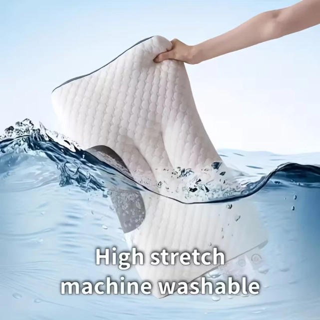 2 PCS ERGONOMIC NECK PILLOW HELP MASSAGE, SOFT, ADJUSTABLE SLEEPING 100%
