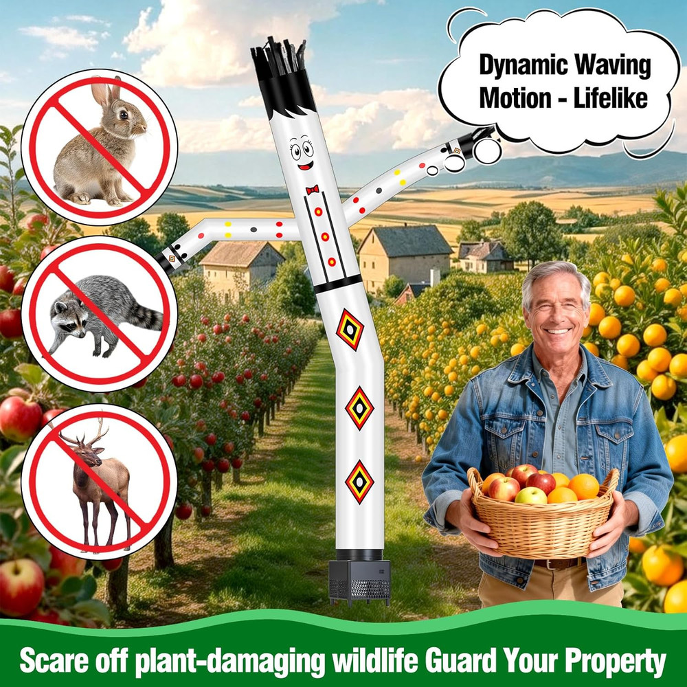 Garden Bird Deterrent Scarecrow Protector, Automatic Swinging, 7 Ft, Keep Birds/